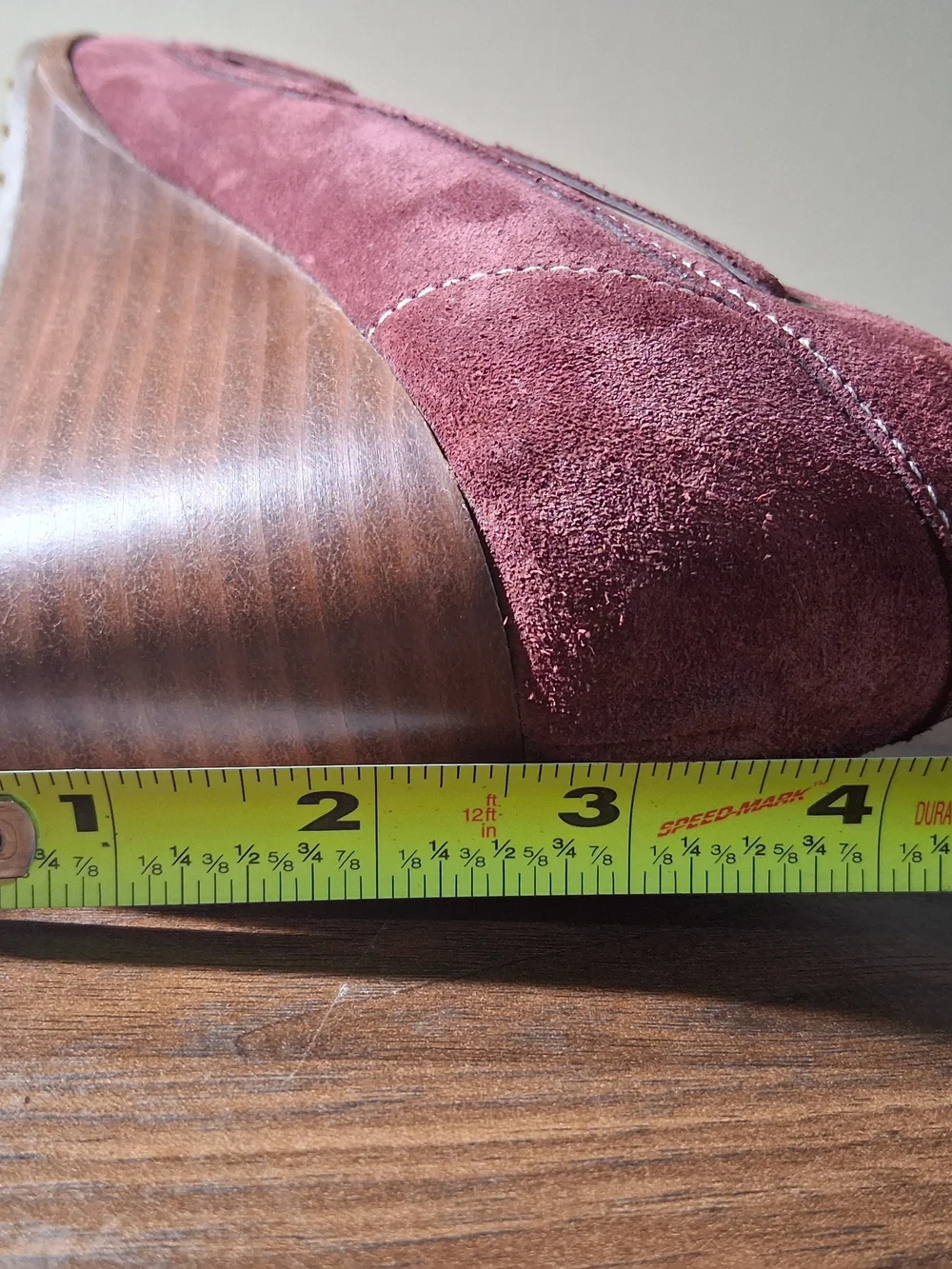 Burgundy Suede Tassel Wedge Loafers - Nike Air Comfort - Women’s Size 9.5 B